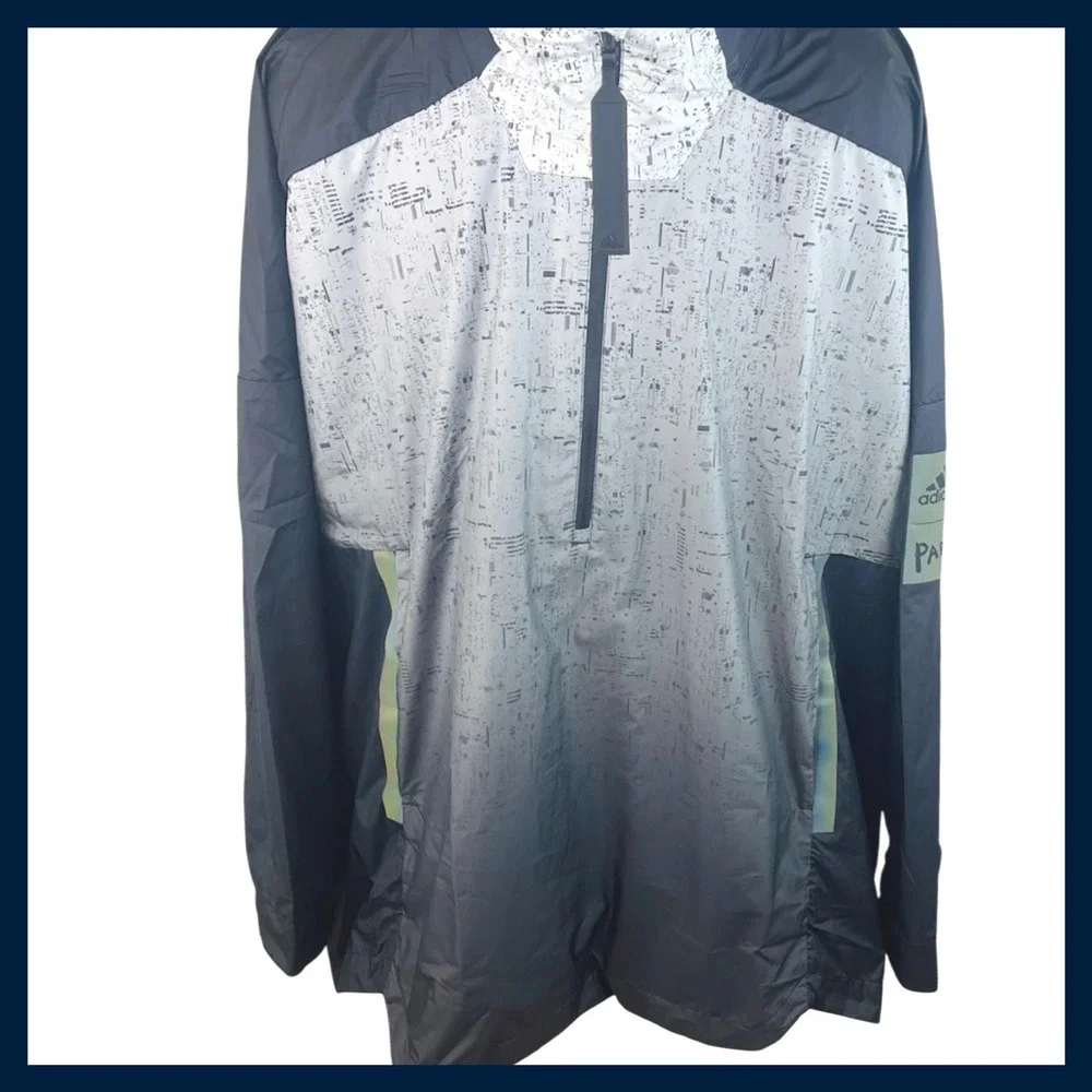 New W/Tags‎ Adidas My Shelter W.R. Mens Outdoor Jacket Black/Halo Packable Sz. S
